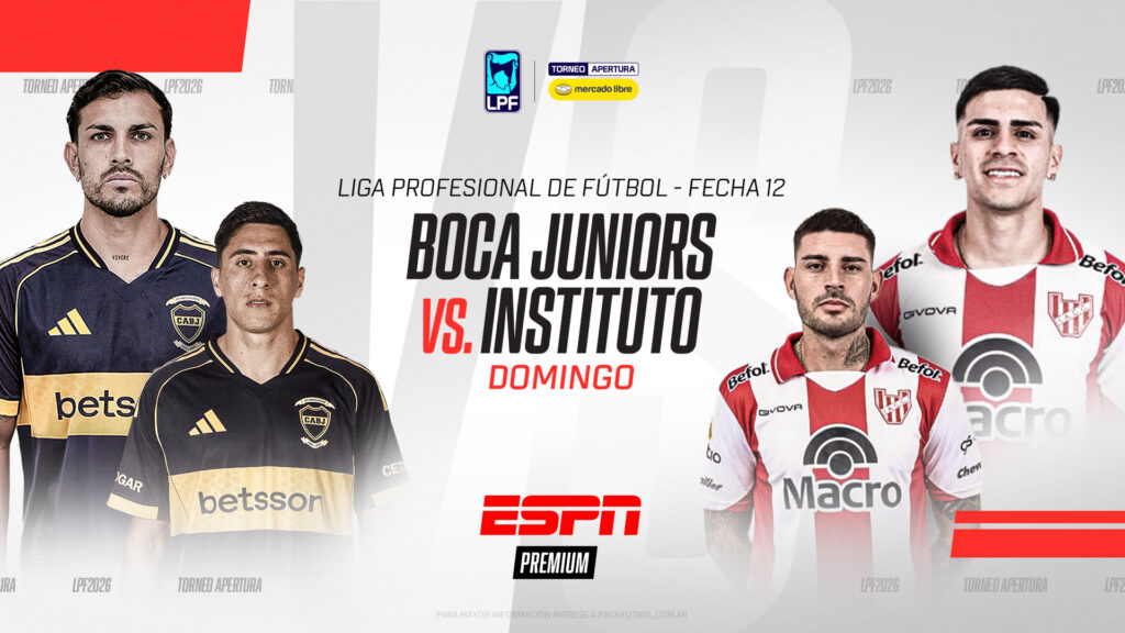 Del viernes 20 al miércoles 25 de marzo se desarrollará el capítulo 12 de la Liga Profesional del Fútbol Argentino 2026, con ocho partidos en vivo por ESPN Premium y el mejor repaso en ESPN Fútbol 1, con cámaras exclusivas de todo lo acontecido