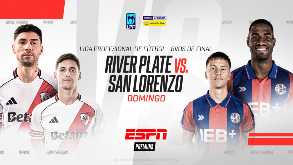 El sábado 9 y el domingo 10 de mayo se disputarán los octavos de final de la LPF 2026, con cuatro partidos en vivo por ESPN Premium y la mejor cobertura en ESPN Fútbol 1, con cámaras exclusivas de todo lo acontecido